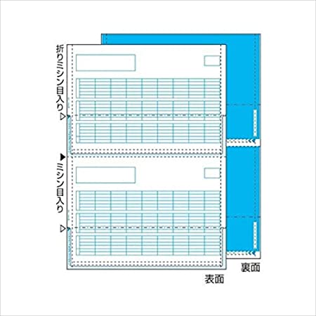 ヒサゴ マルチプリンタ帳票 A4裏地紋2面 (100枚) BP2009