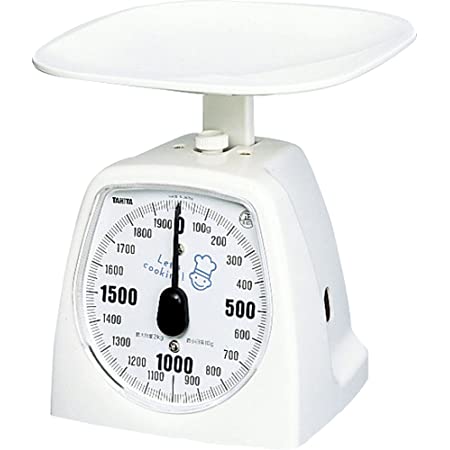 タニタ クッキングスケール キッチン はかり 料理  アナログ 1kg 5g単位 ホワイト 1439-WH
