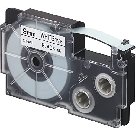 カシオ ネームランド ラベルライター 純正 テープ 9mm XR-9WE 白地に黒文字