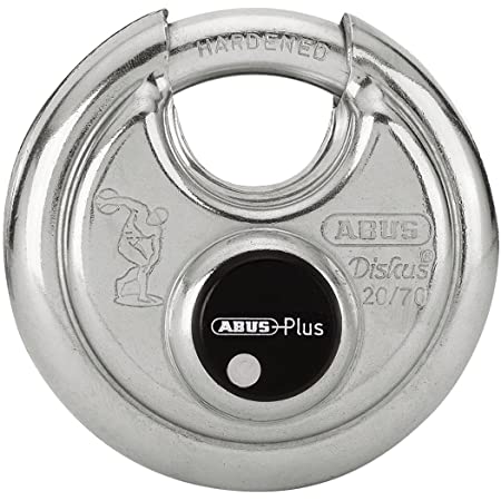 ABUS(アバス) 屈強シリンダー南京錠 ディスカス ステンレスツル 24IB-70