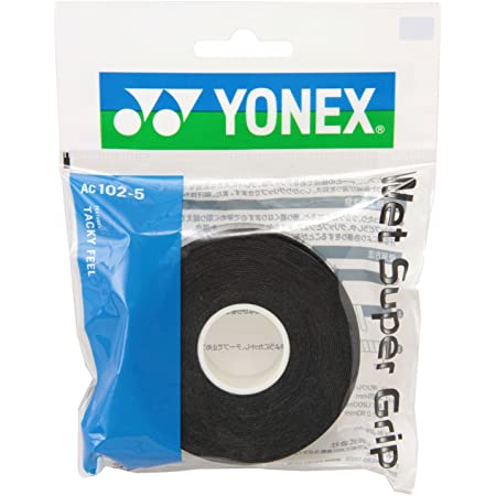 ヨネックス(YONEX) テニス バドミントン グリップテープ ウェットスーパーストロンググリップ (3本入り) AC135 ブラック