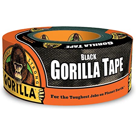 Gorilla Tape、ブラック ダクトテープ、1.88インチ x 12ヤード、ブラック 1 Pack 6001203-10 1
