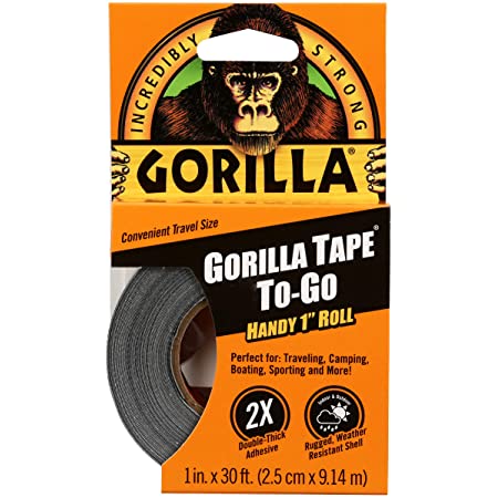 Gorilla Tape、ブラック ダクトテープ、1.88インチ x 12ヤード、ブラック 1 Pack 6001203-10 1