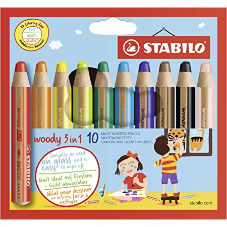 STABILO 色鉛筆 ウッディー3in1 10色 880-10