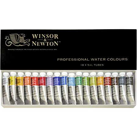 ウィンザー&ニュートン 水彩絵具 ウィンザー&ニュートン プロフェッショナル ウォーターカラー 18色セット 5ml