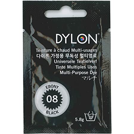 DYLON マルチ (衣類・繊維用染料) 5.8g col.08 エボニーブラック [日本正規品]