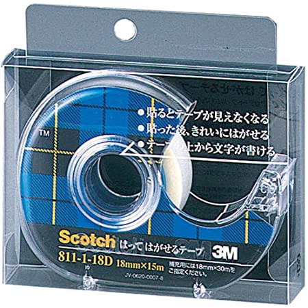 3M スコッチ テープ メンディングテープ 18mm×30m 小巻 810-1-18