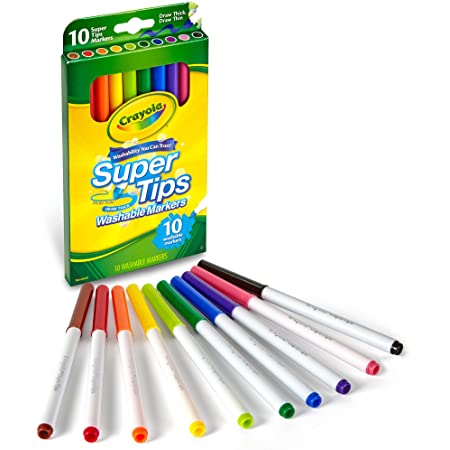 クレヨラ 水で落とせる マーカーペン 10色 Super Tips 588610 正規品