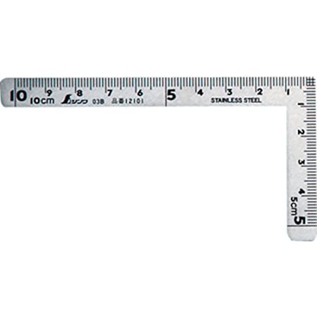 シンワ測定(Shinwa Sokutei) 曲尺小型 三寸法師ステン10×5cm 表裏同目 12101