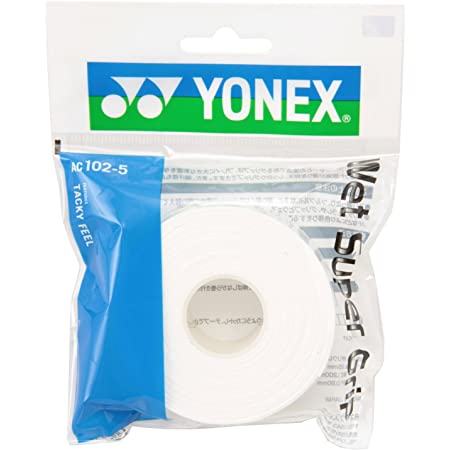 ヨネックス(YONEX) テニス バドミントン グリップテープ ウェットスーパーグリップ 詰め替え用 (5本入り) AC1025 ホワイト