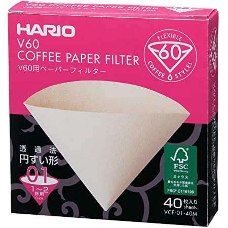 HARIO(ハリオ) V60ペーパーフィルター02 W  ホワイト 1~4杯用 100枚入り 日本製 VCF-02-100W