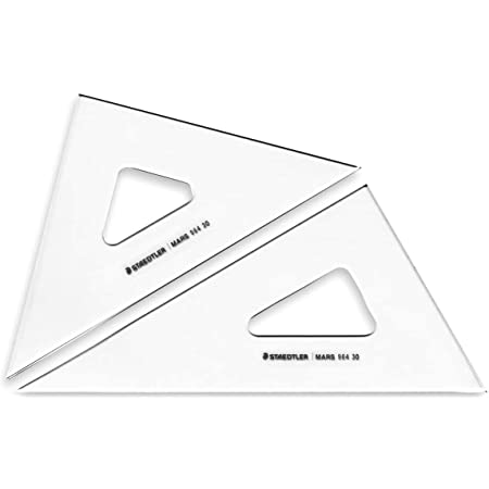 ウチダ 三角定規 30cmx3㎜ 目盛付