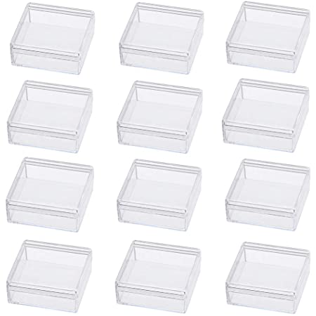 GlassMarble パーツ収納 ビーズケース クリア 透明 プラスチック 重ね収納 [ 小分け 小物収納 実験器具 シャーレ コレクションケース 蓋つきクリアケース コレクションボックス アクセサリーケース ] 日本製 8個入 Sサイズ