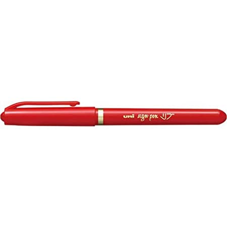 三菱鉛筆 水性ペン リブ 細字 MYT7.15 赤 10本