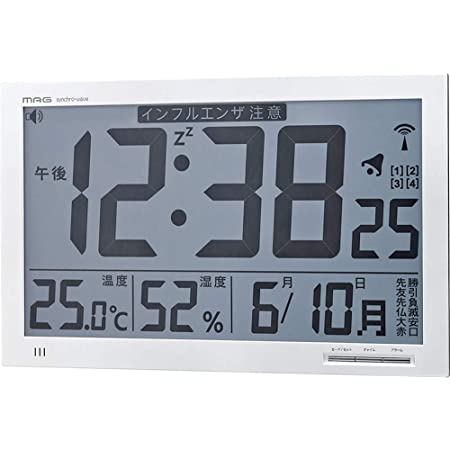 シチズン 掛け時計 電波 デジタル パルデジットコンビR096 置き掛け兼用 温度 湿度 カレンダー 表示 茶 (木目仕上) CITIZEN 8RZ096-023