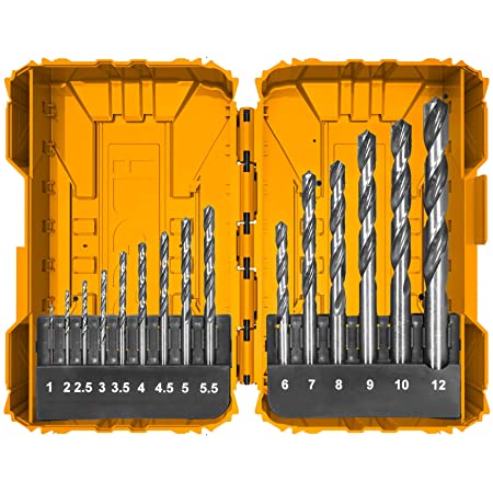 E-Value 鉄工用ドリルセット チタンコーティング 丸軸 21本組 ETD-21S-T