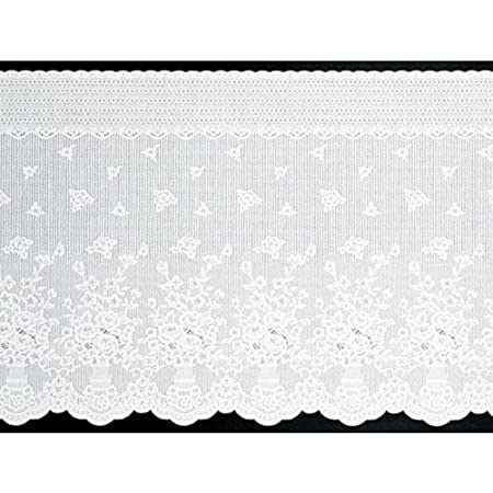 明和グラビア ガラスフィルム ウインドーレース ローズ柄 幅90×丈50cm ホワイト WPP-5010
