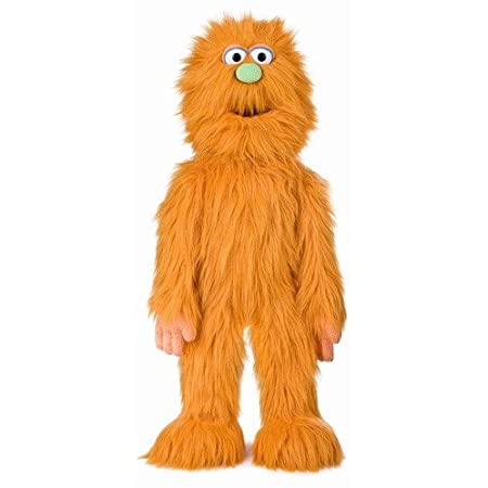 30″ Orange Monster Puppet, Full Body Ventriloquist Style Puppet