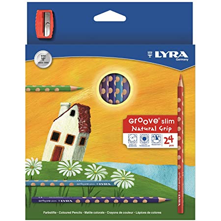 リラ LYRA 文具 色鉛筆 三角グリップ クレヨン 水彩色鉛筆 美しい発色 グルーヴトリプルワン 6色セット
