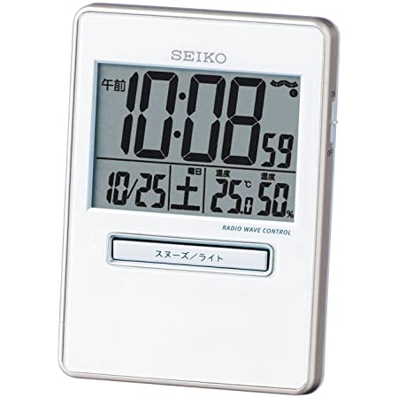 CASIO(カシオ) 目覚まし時計 電波 ブラック デジタル ダブルアラーム 温度 湿度 カレンダー 表示 DQD-710J-1JF