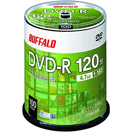 ALL-WAYS DVD-R 4.7GB 1-16倍速対応 CPRM対応100枚 デジタル放送録画対応・スピンドルケース入り・インクジェットプリンタでのワイド印刷可能 ACPR16X100PW
