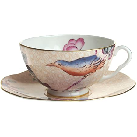 Wedgwood (ウェッジウッド) ハーレクイン カッコー ティ-カップ&ソーサー ピンク [並行輸入品]