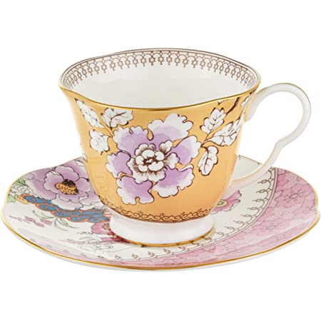 Wedgwood (ウェッジウッド) ハーレクイン カッコー ティ-カップ&ソーサー ピンク [並行輸入品]