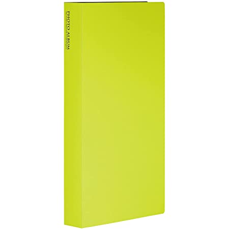 SEKISEI アルバム ポケット フォトアルバム 高透明 Lサイズ 300枚収容 ライトグリーン L 201~300枚 黄緑色 KP-300