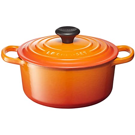 ル・クルーゼ(Le Creuset) 鋳物 ホーロー 鍋 シグニチャー ココット・ロンド 18 cm オレンジ ガス IH オーブン 対応 【日本正規販売品】