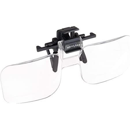 ESCHENBACH メガネ型クリップルーペ ラボクリップ 両眼タイプ 倍率1.7倍 3倍 レンズ2枚セット 1646-203