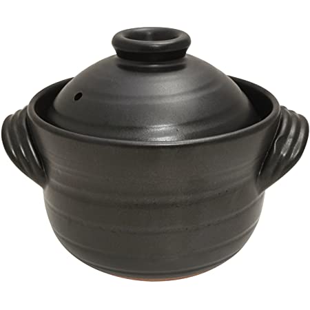 炊飯　ご飯土鍋　６合炊き　二重蓋　コルク鍋敷き付き　大黒　万古焼