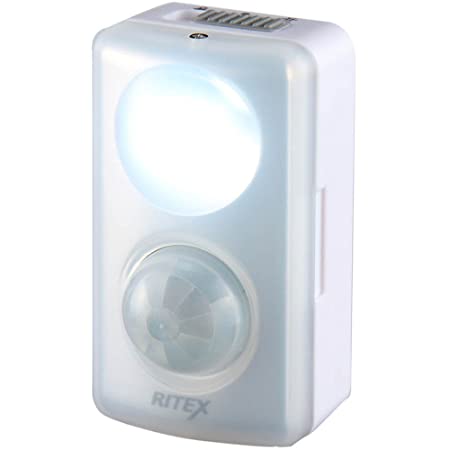 ムサシ センサーライト RITEX LEDセンサーmini 乾電池式 室内 人感 ASL-015