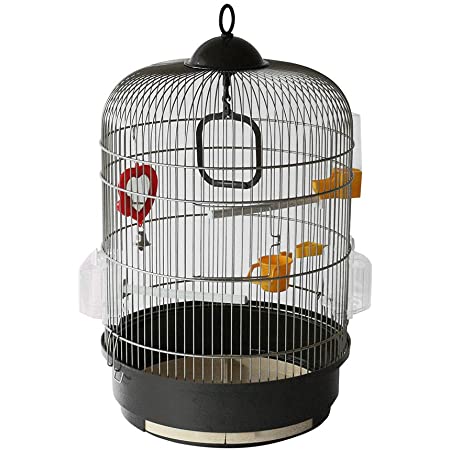 【送料無料】イタリアferplast社製 鳥かご ルナ 2 ブラック Luna 2 Black 鳥籠 ゲージ フルセット カナリア セキセイインコ 小型鳥用