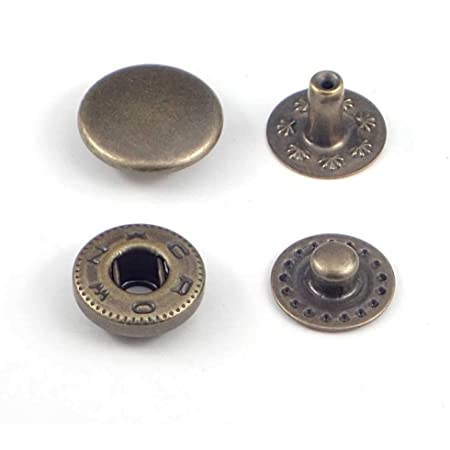 SEIWA バネホックボタン No.2 小 11.5×4.5mm 10個入 アンティークメッキ