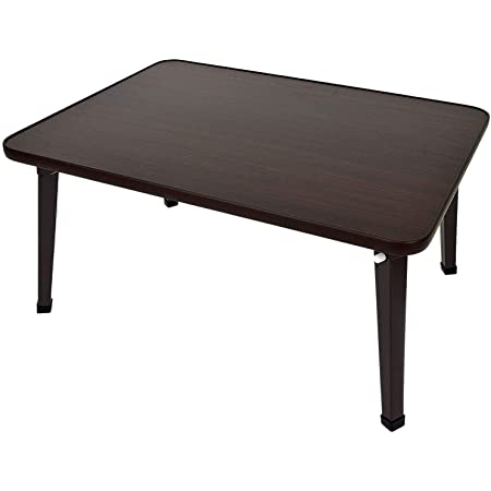 ミツワ パレットテーブル 幅60×奥行45×高さ31cm ブラウン 日本製 折りたたみ式 PA-60