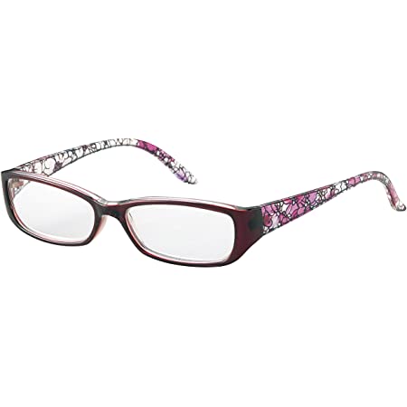 おしゃれな メガネ屋さんの 老眼鏡 シニアグラス フラワー ブラック +3.00 (専用ケース付) 4510-30
