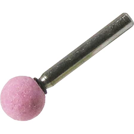 ヤナセ 軸付砥石 PA (ピンク) 球型 【6mm軸】 φ16×16×6 #60 PA16B
