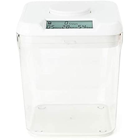 Kitchen Safe Time Locking Container (Medium), Timed Lock Box for Cell Phones, Snacks, and other unwanted temptations (White Lid + 14cm Clear Base)