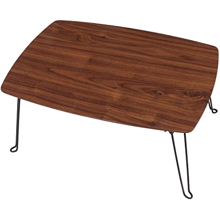 不二貿易 折りたたみ ローテーブル 幅90cm ミディアムブラウン 高さ調節可能 軽量 10036