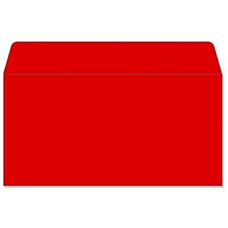 洋形 封筒 洋長3 カマス レッド封筒 長3ヨコ カラー 85g/m2 レッド 赤 red 100枚