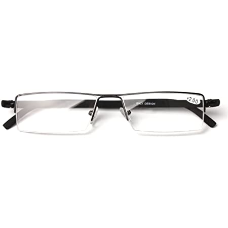 ライブラリーコンパクト 超軽量 TR90 フレーム ツーポイント シニアグラス 老眼鏡 男性 紳士用 +2.50 (専用ケース付) 4230-25