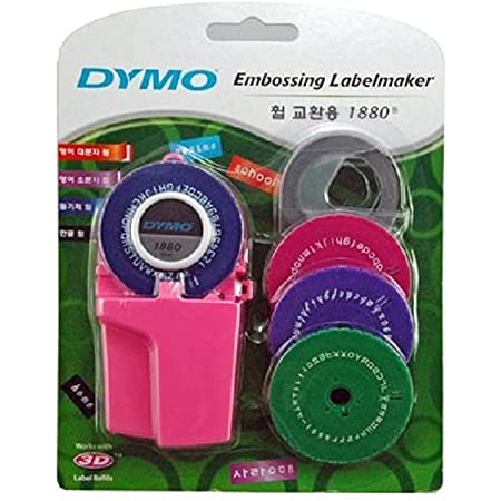 ダイモ テープライター キュティコン 9mm幅テープ対応 英数字 ピンク DM814580