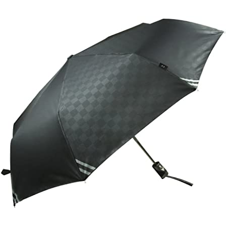 男性用日傘　晴雨兼用傘　折りたたみ式　自動　 UVカット　ブラック　61㎝　360g T021-1