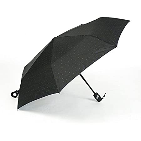 男性用日傘　晴雨兼用傘　折りたたみ式　自動　 UVカット　ブラック　61㎝　360g T021-1