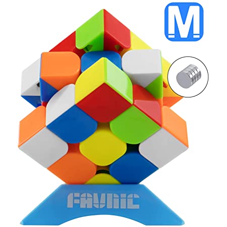 FAVNIC 魔方 マジックキューブ ステッカーレス 立体パズル 競技用 2x2x2 3x3x3 プロ向け 達人向け 中級者向け 世界基準配色 ポップ防止 (磁石記念版)