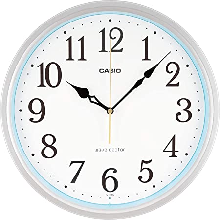 CASIO(カシオ) 掛け時計 電波 ホワイト 直径26.8cm アナログ 夜間秒針停止 IQ-1060J-7JF
