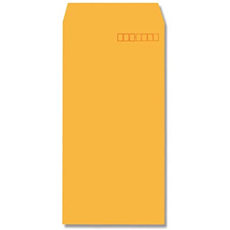 洋長3 カマス貼り 封筒 洋形封筒 厚さ（85）【郵便番号枠なし】 【100枚】 カラー オレンジ