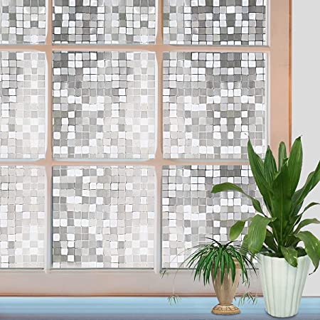 CottonColors 3D窓用フィルム 目隠しシート 何度でも貼り直せる 窓ガラスフィルム 遮熱 紫外線カット のりなし プライバシーガラスフィルム DIY 90x200cm [夢の間003]