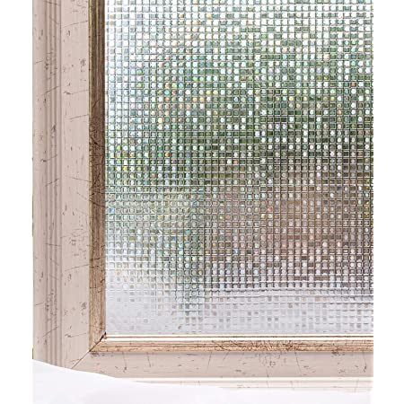 CottonColors(コットンカラーズ) 3D 窓用フィルム 目隠しシート 断熱 UVカット 何度も貼直せる 窓ガラスフィルム 90x200cm [石道004]