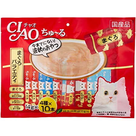 チャオ (CIAO) 猫用おやつ ちゅ~る とりささみ 海鮮ミックス味 14グラム (x 20)